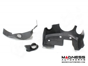 Alfa Romeo 4C Steering Wheel Trim - Carbon Fiber - Shroud Trim Set 